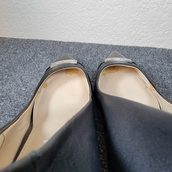 Coach Zan Pumps Women 9.5B Black Pointed Toe Patent Cap Toe Heels Leather Upper - Picture 10 of 10